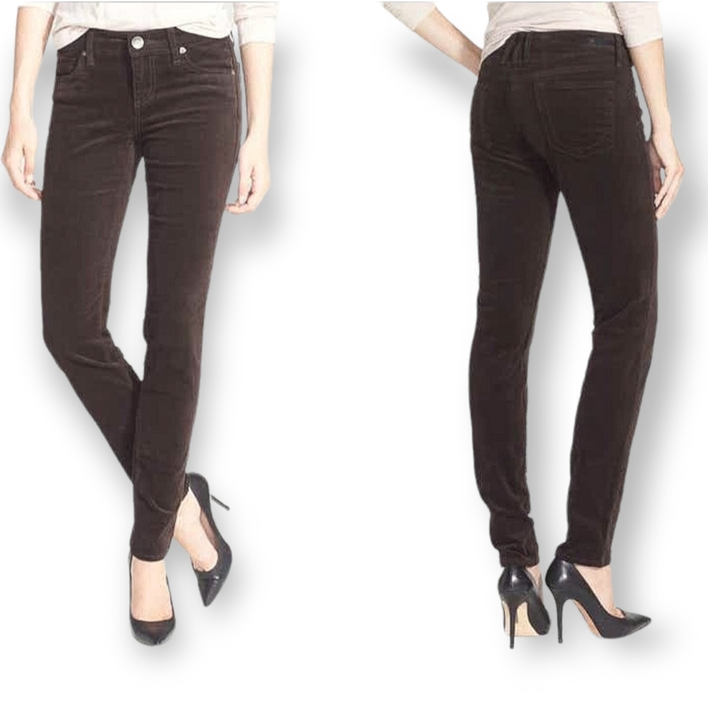 KUT from the Kloth Diana Skinny Brown Corduroy Pants